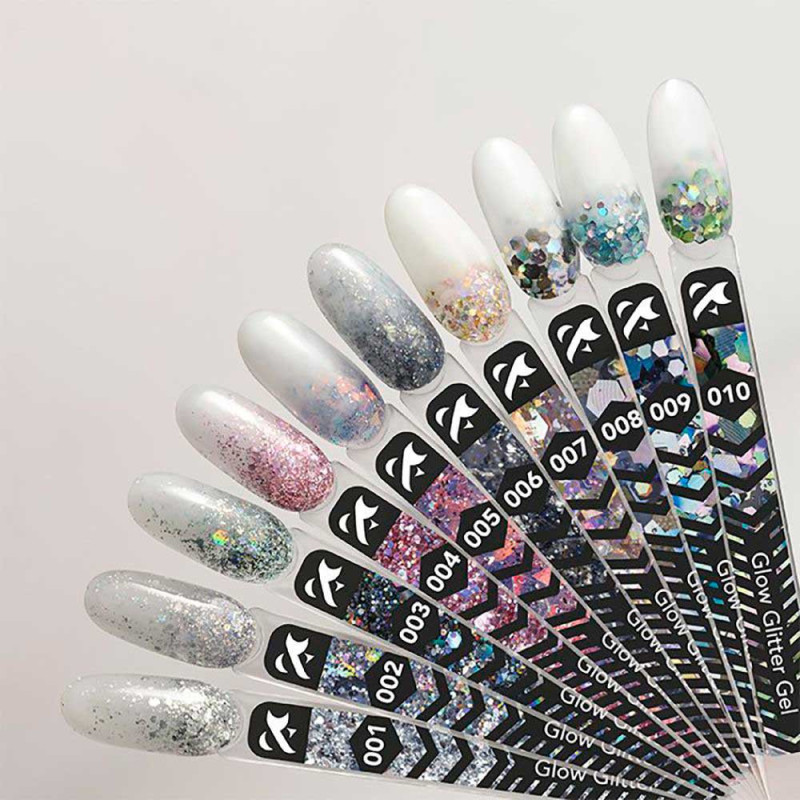 Гель-краска - Glow Glitter Gel F.O.X 001 - 5 ml
