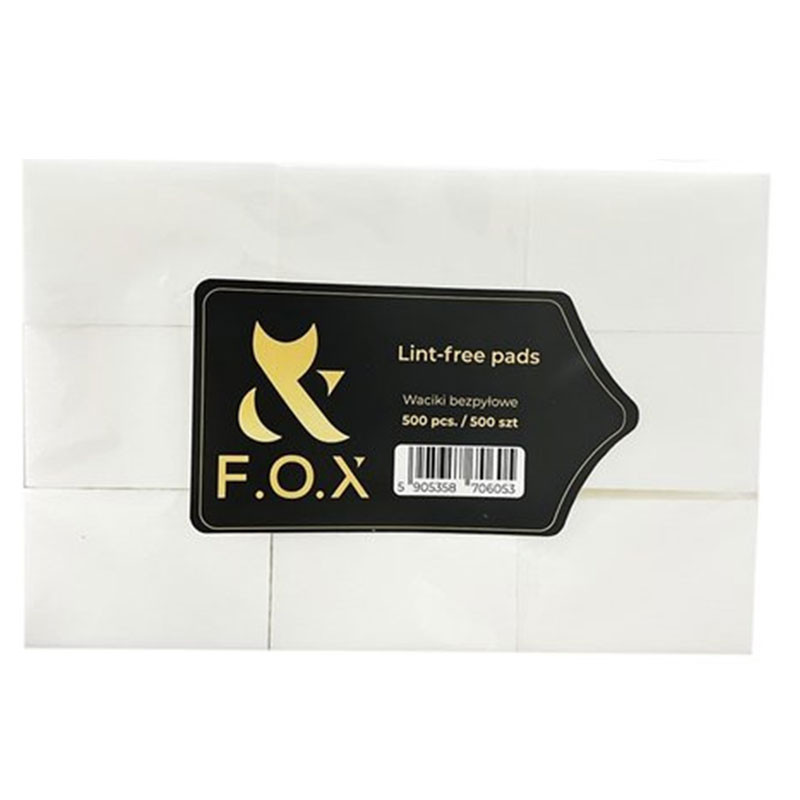 Lingettes sans peluches pour ongles - F.O.X, 500 pcs