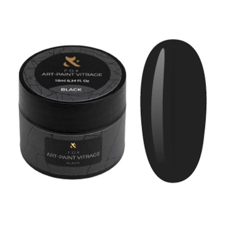 Gel de couleur - Art-Paint Vitrage F.O.X , Black - 10 ml