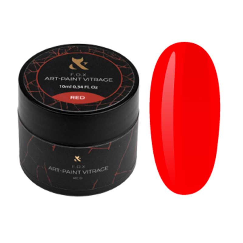 Gel de couleur - Art-Paint Vitrage F.O.X, Red - 10 ml