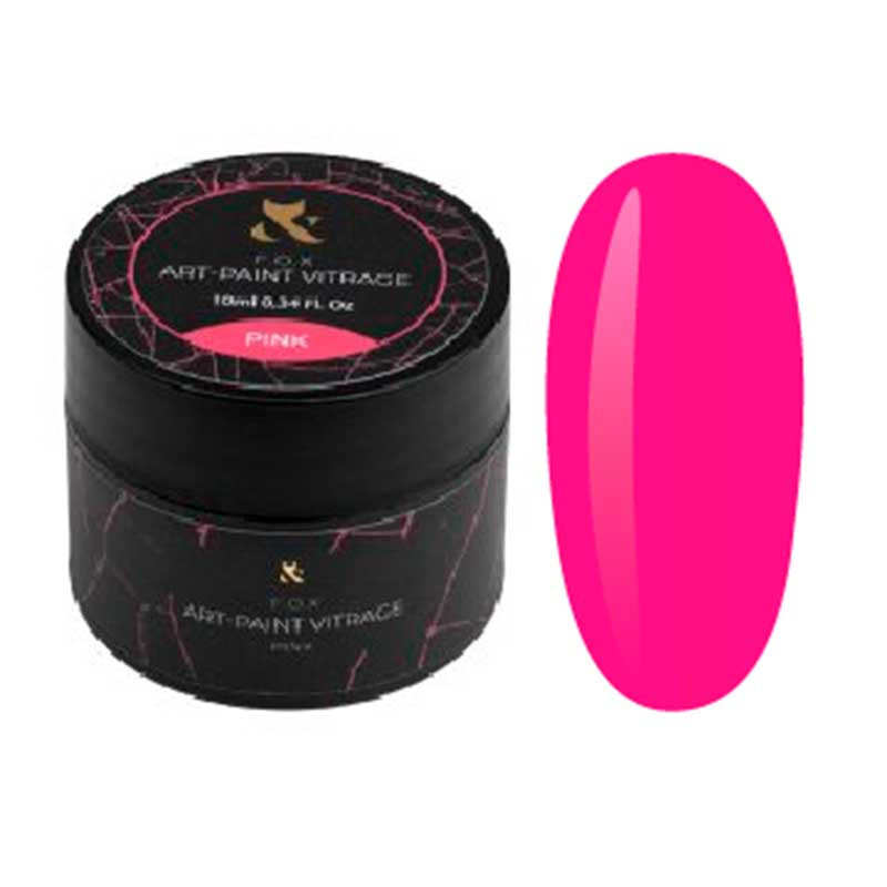 Gel de couleur - Art-Paint Vitrage F.O.X, Pink - 10 ml