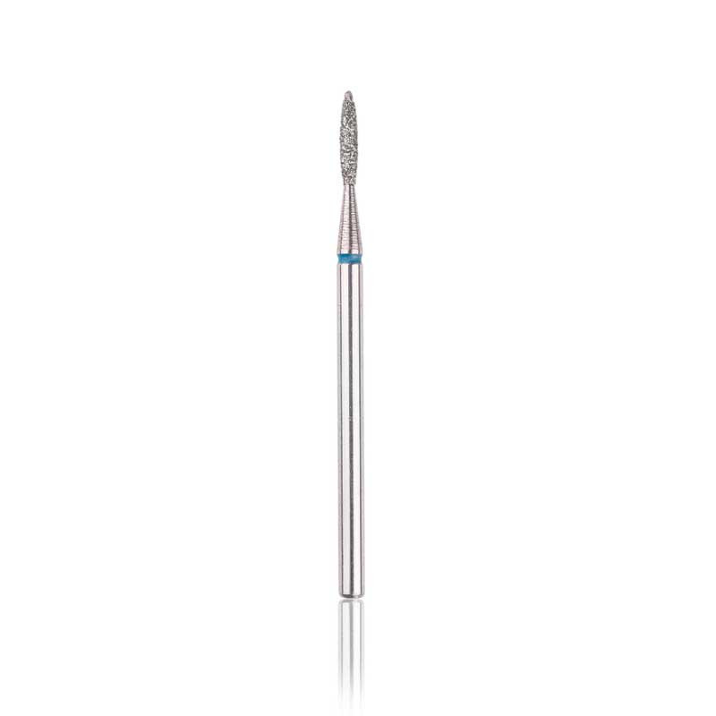Diamond nail drill bit, “flame” , blue, diameter 1,6 mm/ working part 8 mm HEAD