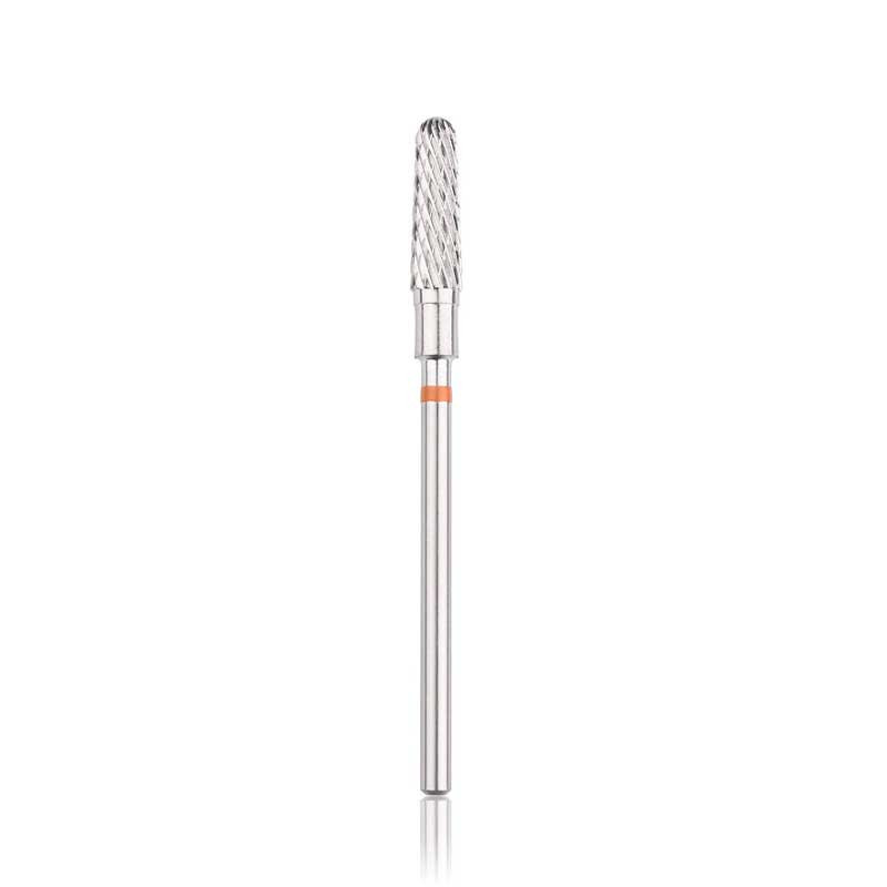 Carbide nail drill bit HEAD for left-handed users, “frustum” red, head diameter 4 mm / working part 14 mm