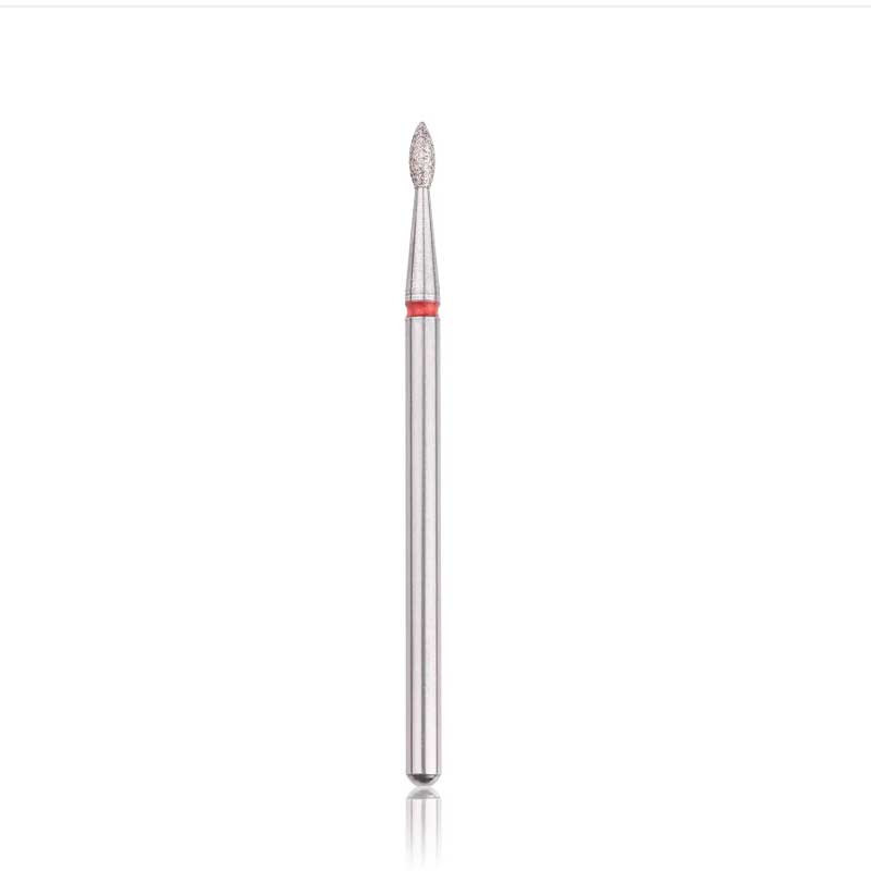 Diamond nail drill bit, “drop” , red, diameter 1,8 mm/ working part 4 mm HEAD