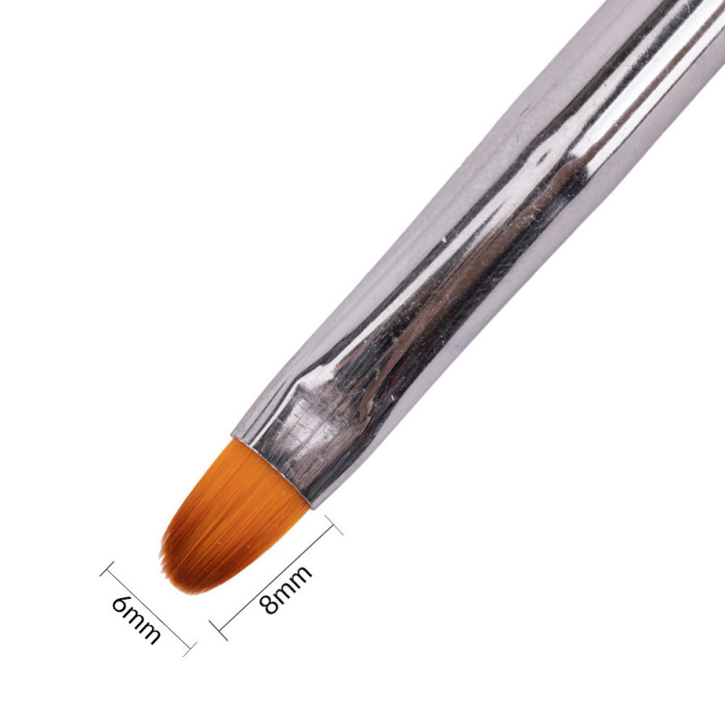 Acrygel and Gel Brush MollyLac Ombre, size 6, 8 mm