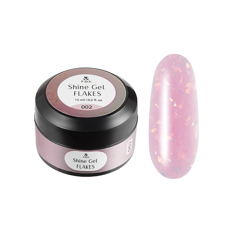 Gel de construction - Shine Gel Flakes 002 F.O.X - 15 ml