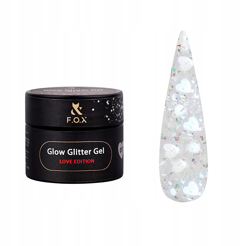 Gel paint - Glow Glitter - Gel Love Edition F.O.X 011 - 5 ml