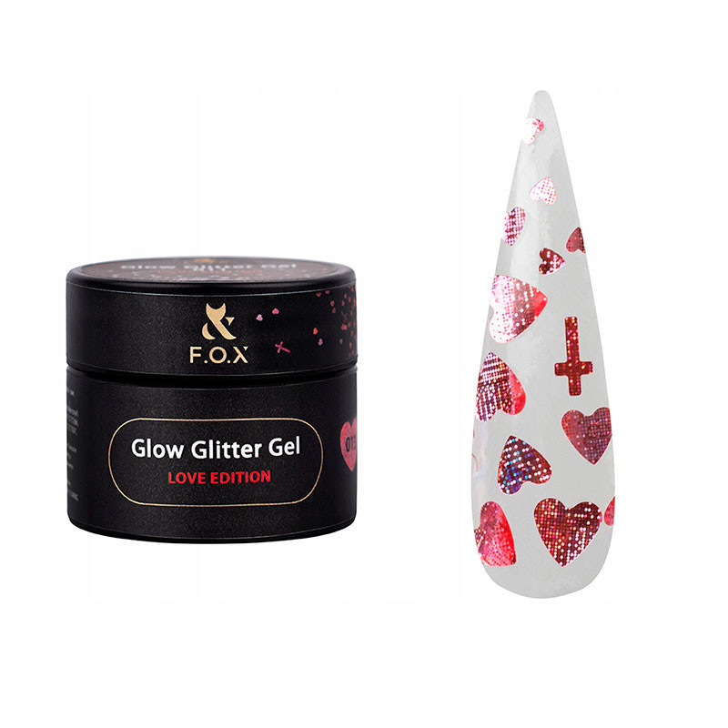 Gel paint - Glow Glitter - Gel Love Edition F.O.X 013 - 5 ml
