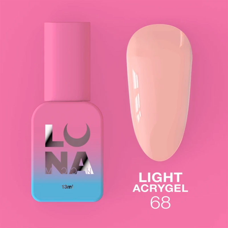 Жидкий акригель - Liquid Light Acrygel - Lunamoon Nr 68 - 13ml