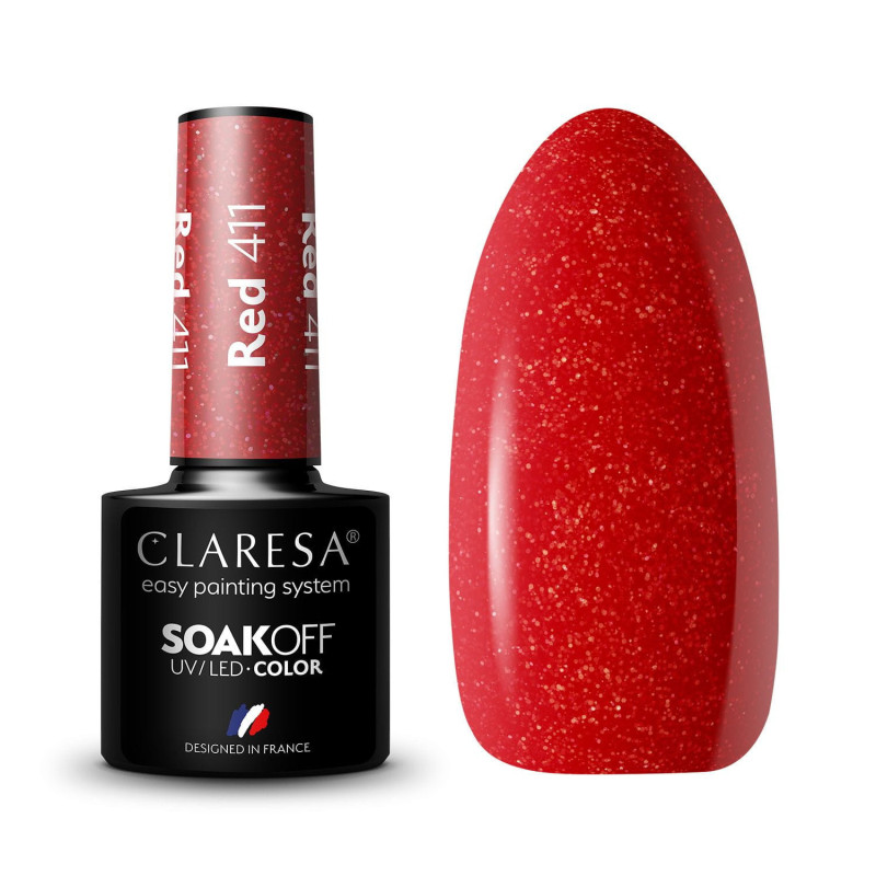 Vernis gel coloré - Claresa RED № 411, 5 ml