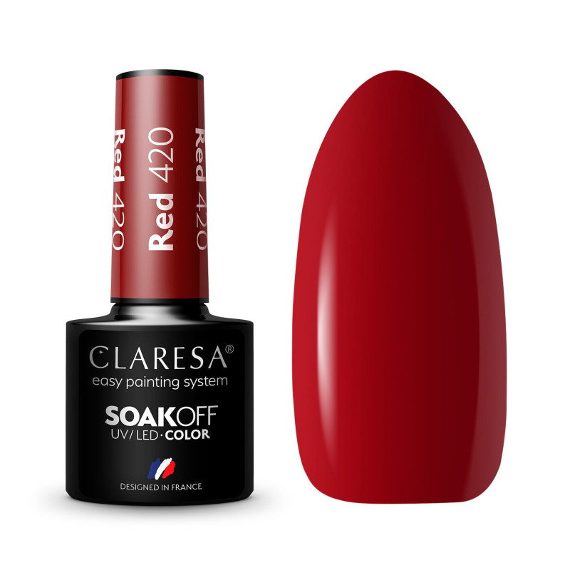 Vernis gel coloré - Claresa RED № 420, 5 ml