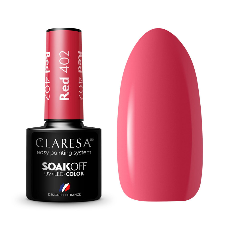Vernis gel coloré - Claresa RED № 402, 5 ml
