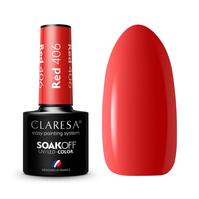 Vernis gel coloré - Claresa RED № 406, 5 ml