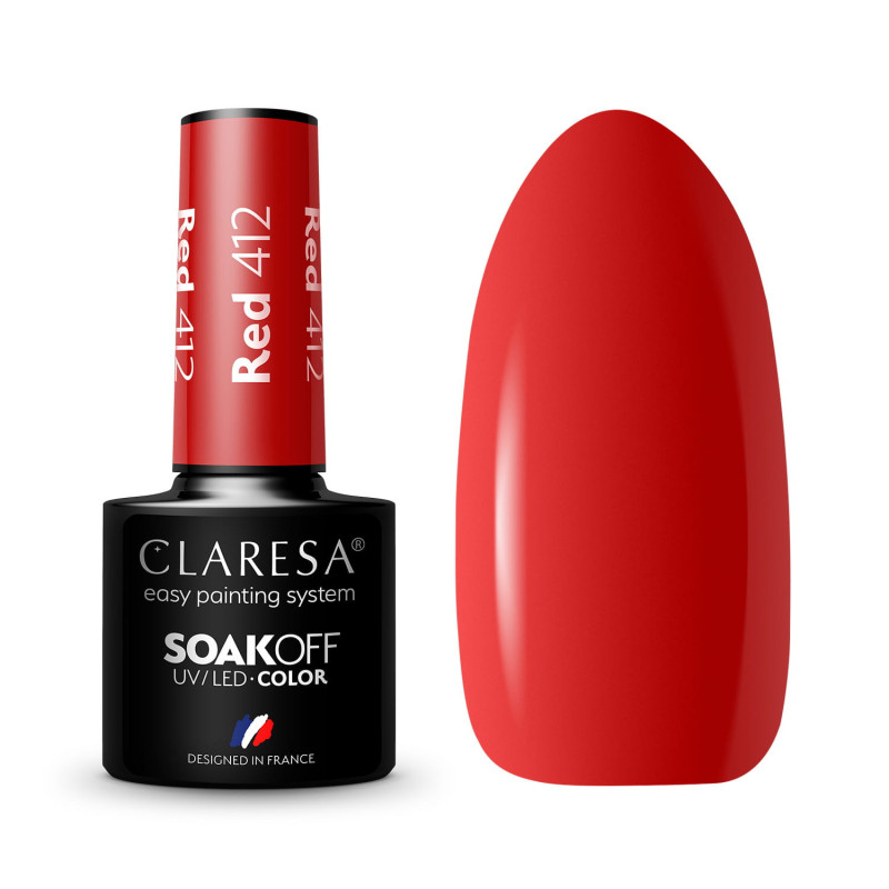 Vernis gel coloré - Claresa RED № 412, 5 ml