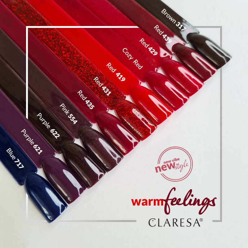 Vernis gel coloré - Claresa RED № 419, 5 ml