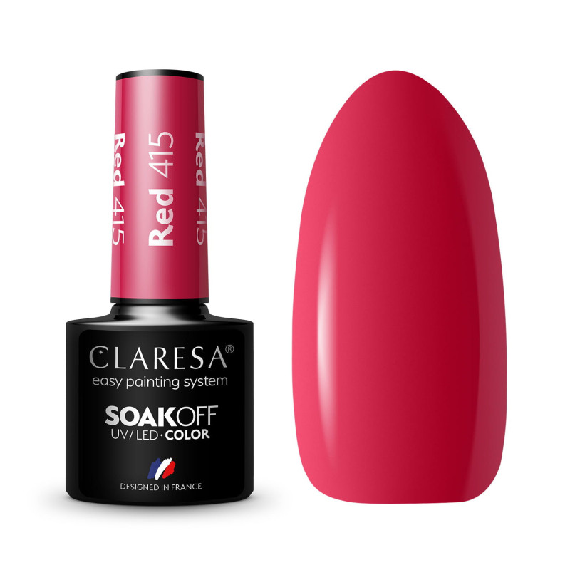 Vernis gel coloré - Claresa RED № 415, 5 ml