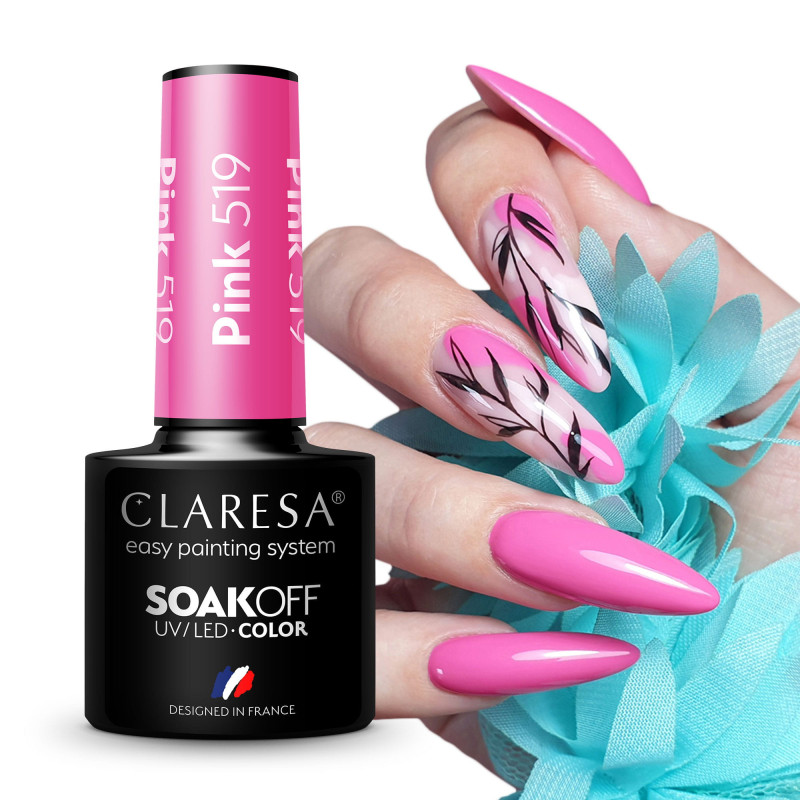 Vernis gel coloré – Claresa PINK n° 519 – 5 m