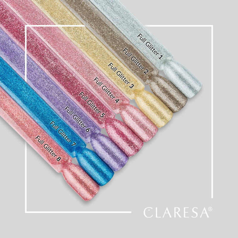 Vernis gel coloré – Claresa FULL Glitter n° 6 – 5 ml