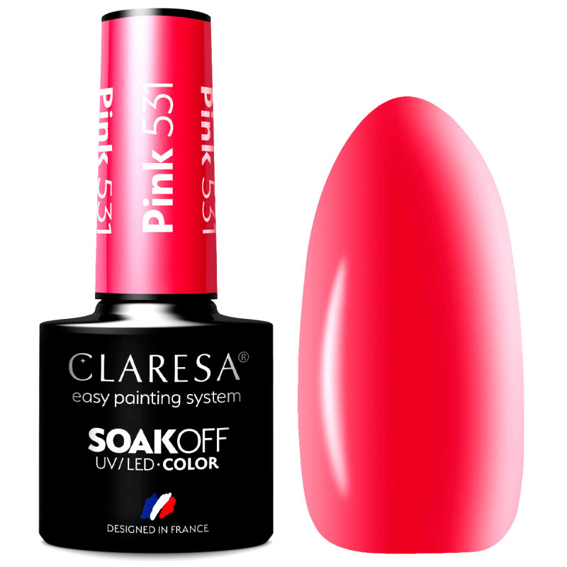 Vernis gel coloré – Claresa PINK n° 531 – 5 ml