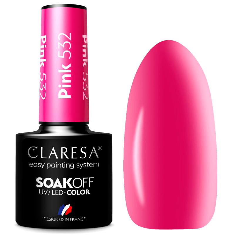 Vernis gel coloré – Claresa PINK n° 532 – 5 m