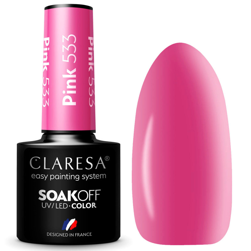 Vernis gel coloré – Claresa PINK n° 533 – 5 ml