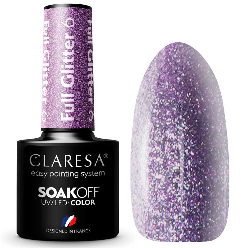 Gel polish – Claresa FULL Glitter No. 6 – 5 ml