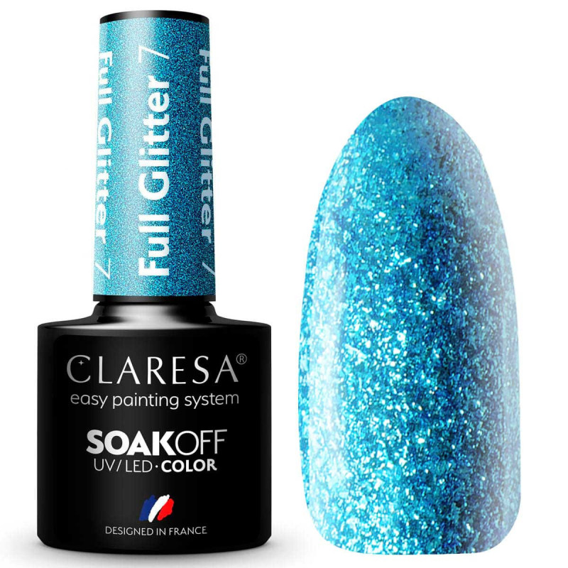 Gel polish – Claresa FULL Glitter No. 7 – 5 ml