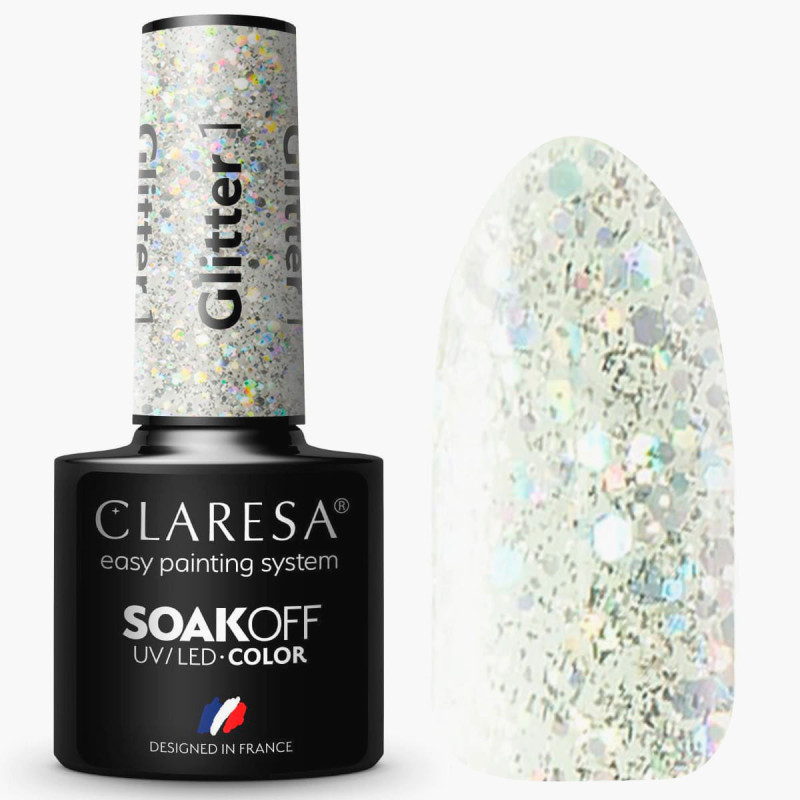 Gel polish – Claresa Glitter No. 1 – 5 ml