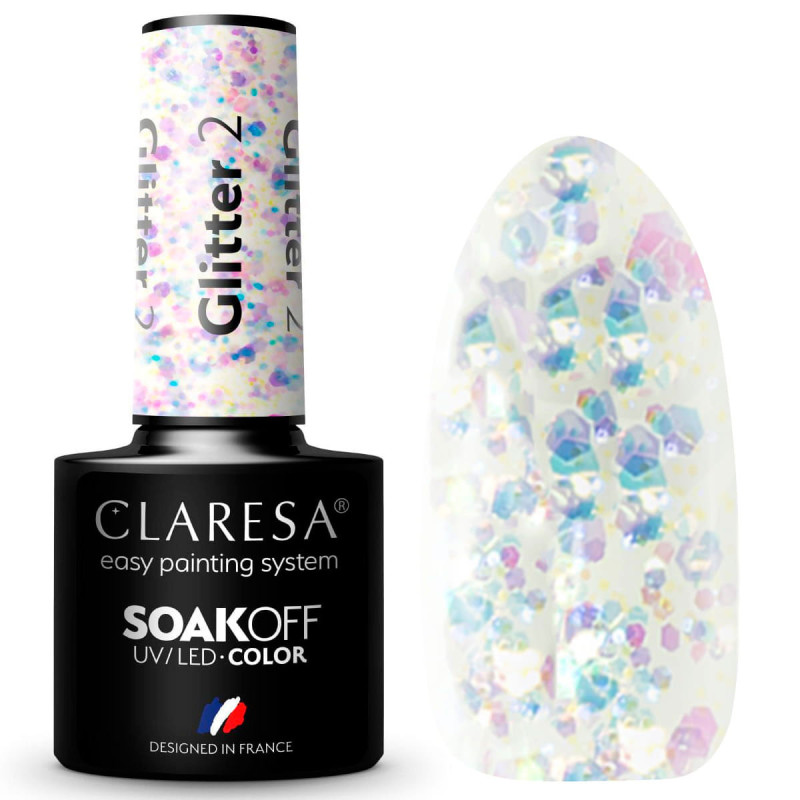 Gel polish – Claresa Glitter No. 2 – 5 ml