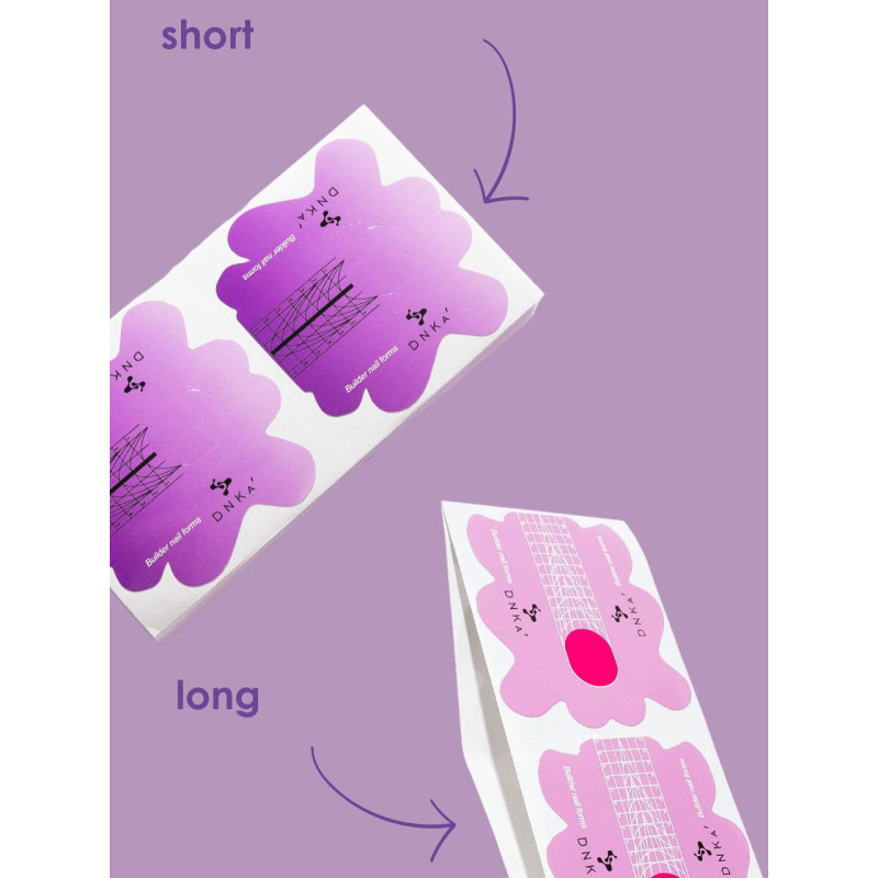 Formes en papier pour extension d’ongles - DNKa Long, 100 pcs