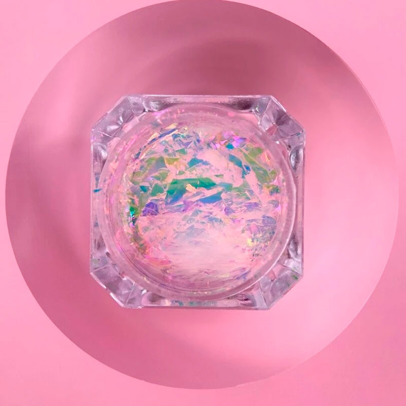 Комплект сухих блесток для ногтей Lunamoon Broken Glass - 6 шт