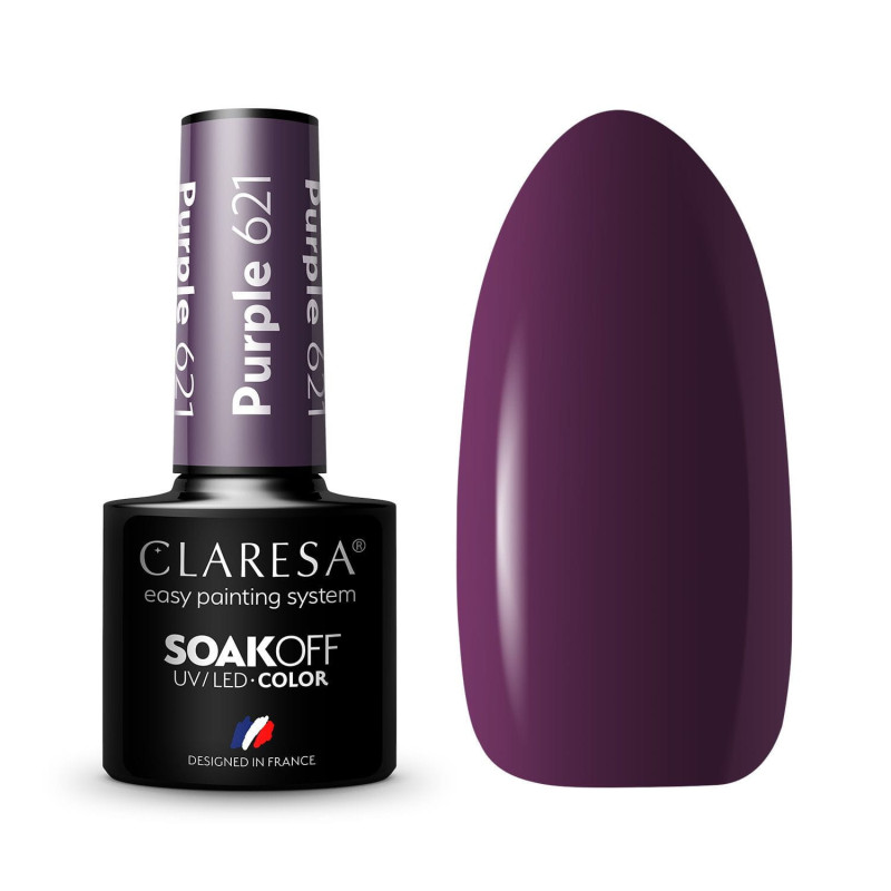 Gel polish – Claresa Purple No. 621 – 5 ml