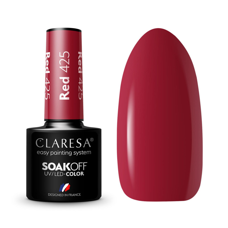 Color gel polish - Claresa RED № 425, 5 ml