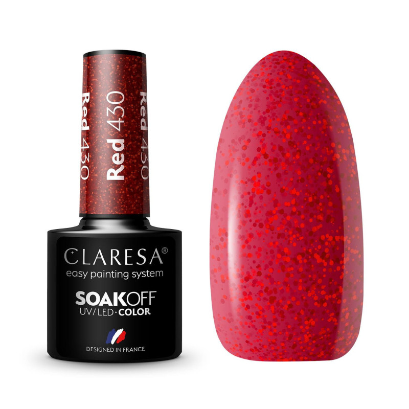 Color gel polish - Claresa RED № 430, 5 ml