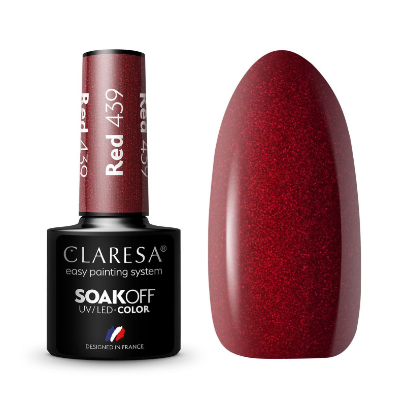 Color gel polish - Claresa RED № 439, 5 ml