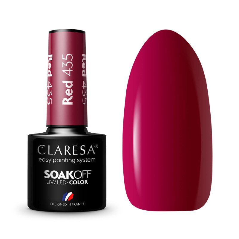 Color gel polish - Claresa RED № 435, 5 ml