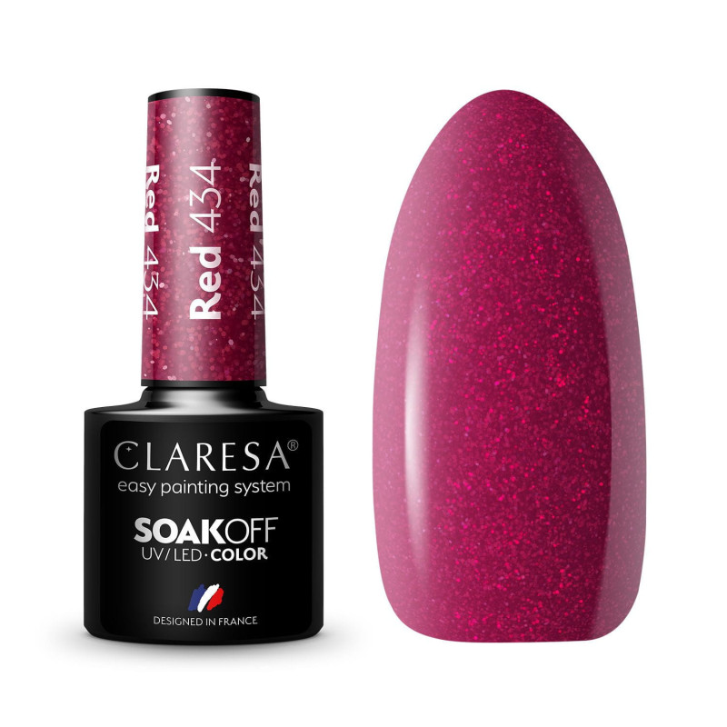 Color gel polish - Claresa RED № 434, 5 ml